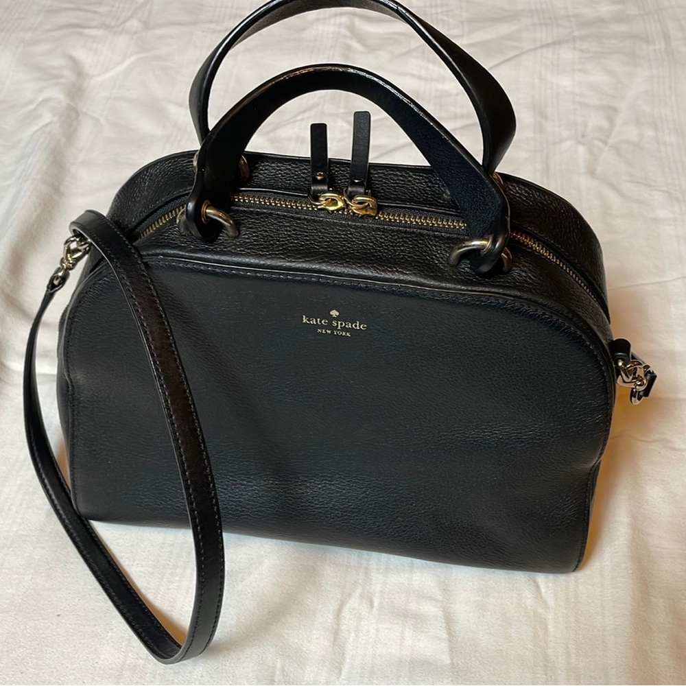 Kate Spade Bayley Atwood Place pebbled leather satchel crossbody bag